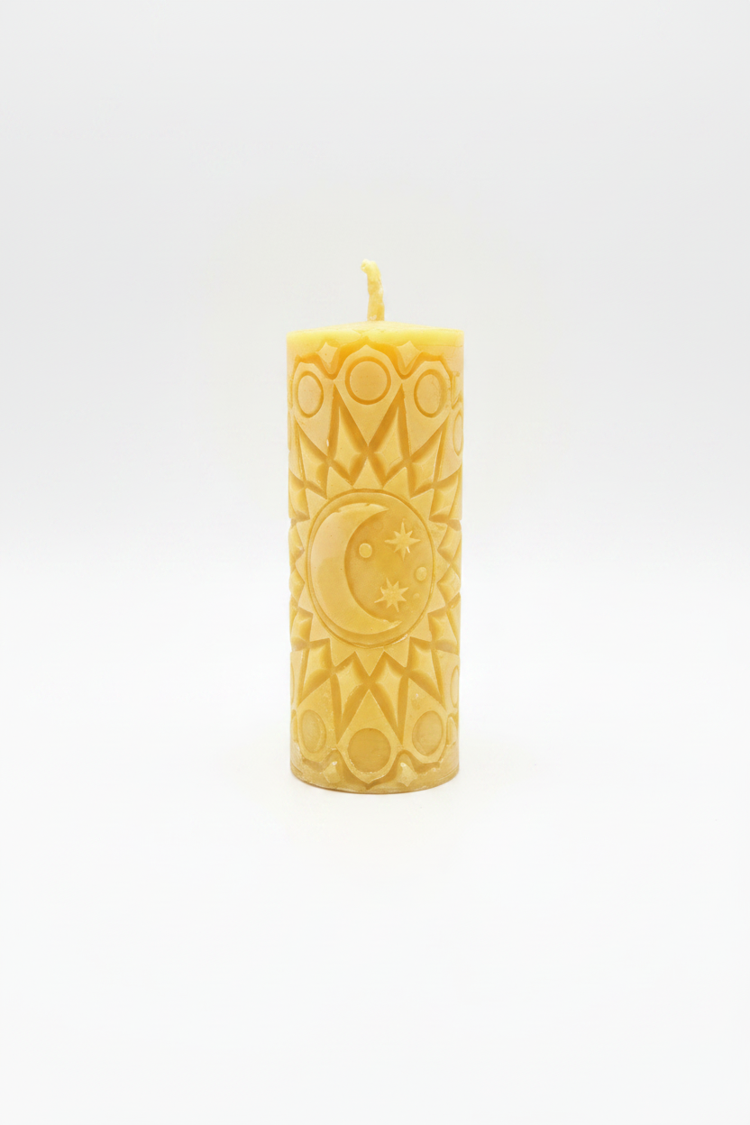 Bougie artisanale fond blanc