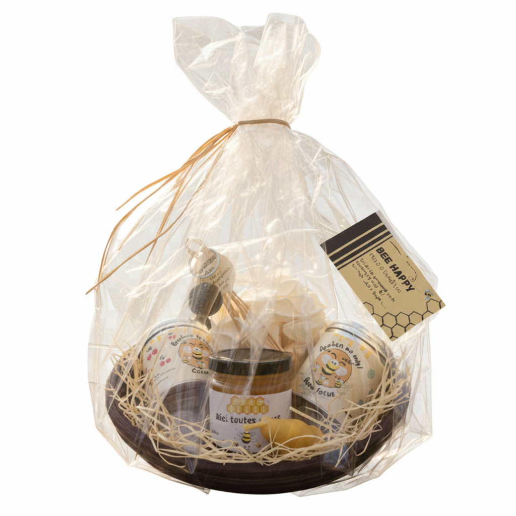 Coffret cadeau Bee Happy - fond blanc