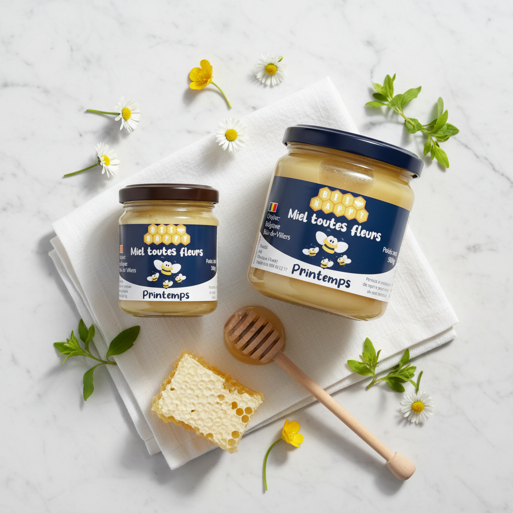 Miel Printemps duo flat lay